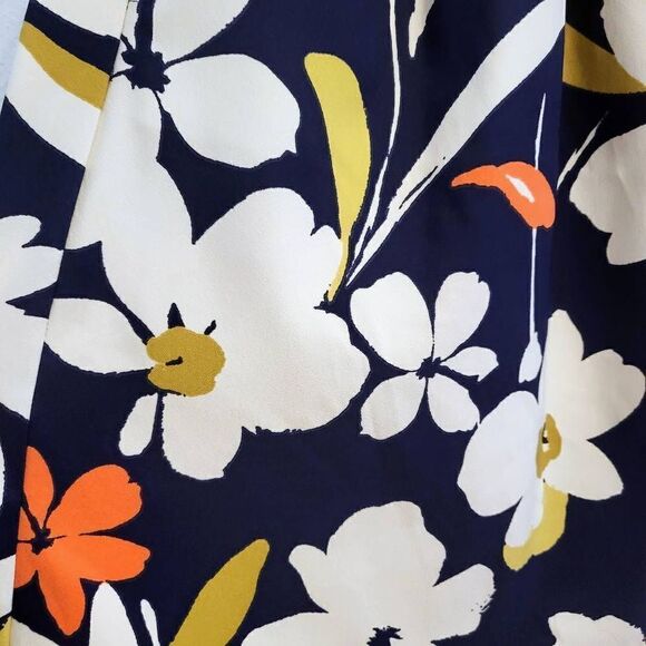 NWOT Nine & Co Tropical Floral Fit & Flare Flattering A-line Dress w/ Pockets: 8 - Picture 3 of 5